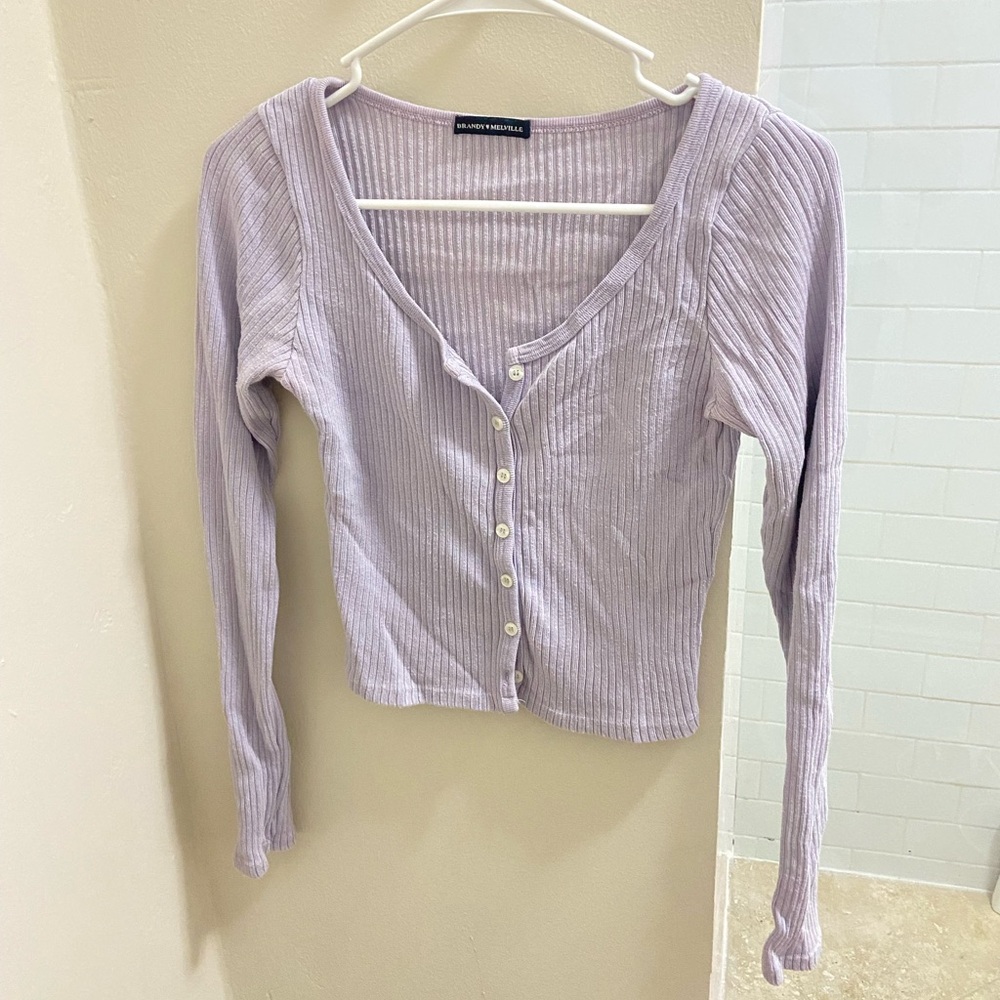 Brandy Melville Purple long sleeve tee